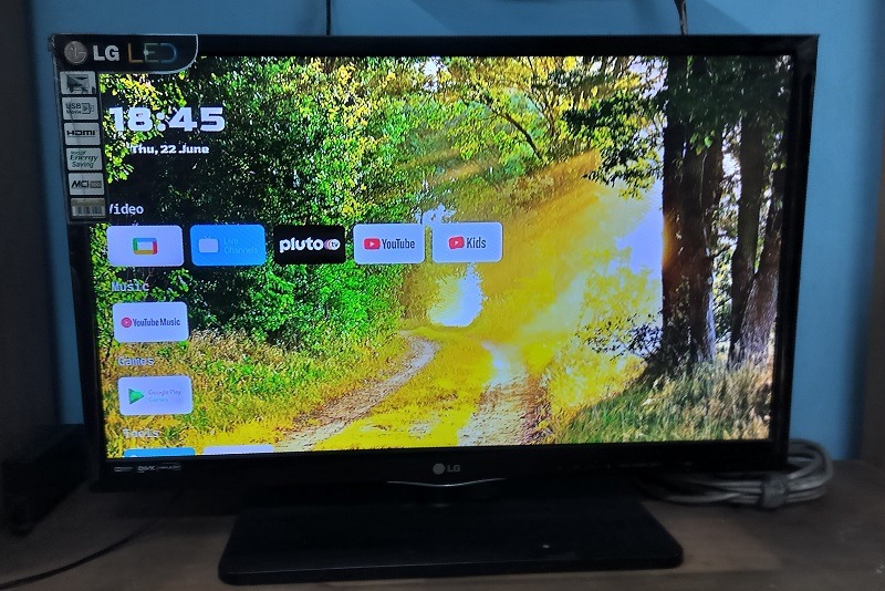 Primal TV Launcher wallpaper on screen.