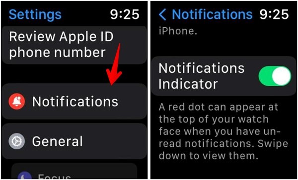 Apple Watch Notification Indicator