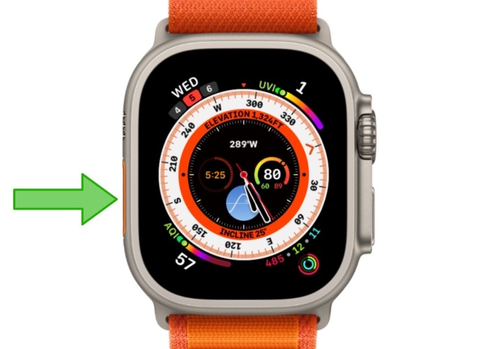 Apple Watch Ultra Action Button Green Highlight