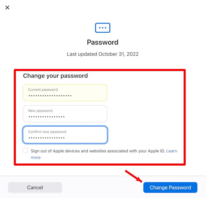 Apple Website Change Apple Id Password New