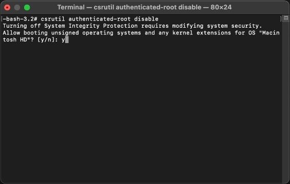 Authenticated Root Disable