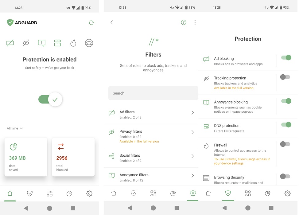AdGuard in-app view. 