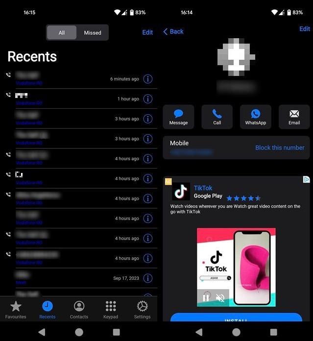 iCallScreen app interface overview.