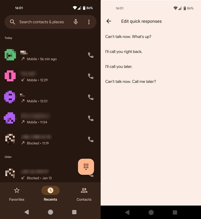 Phone by Google app interface overview.