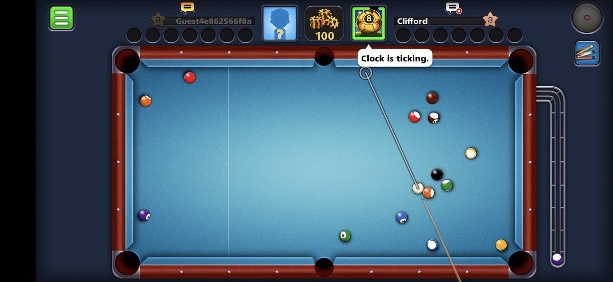 8-Ball Pool app interface overview.