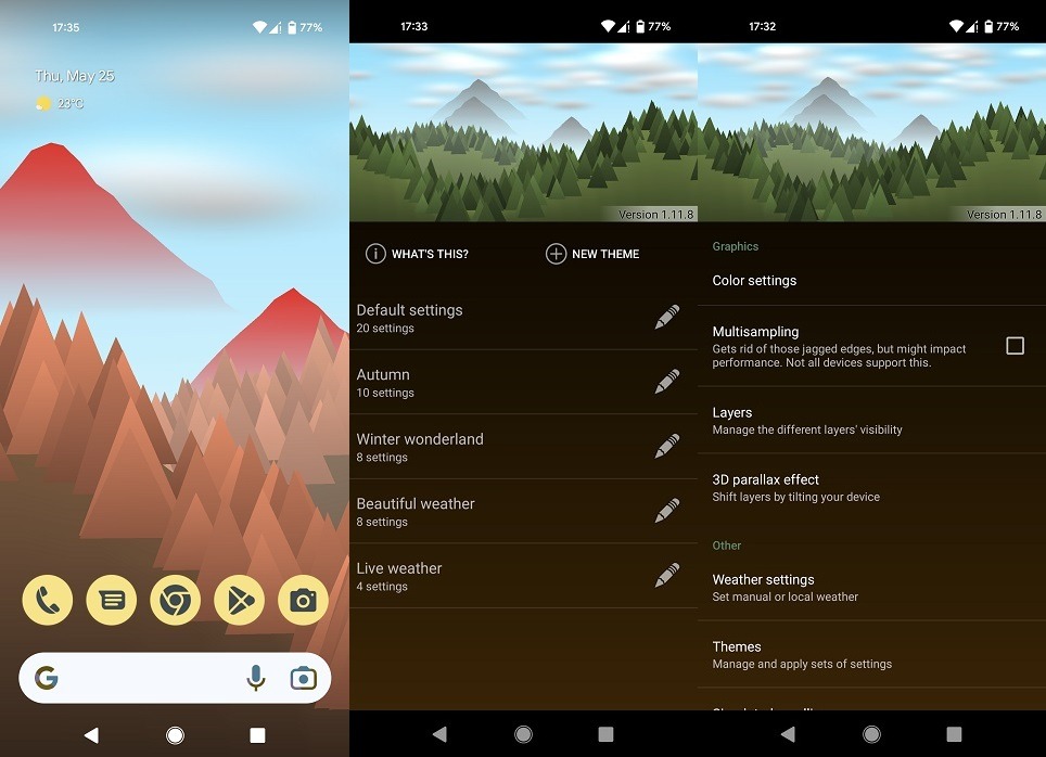 Forest Live Wallpaper app overview.