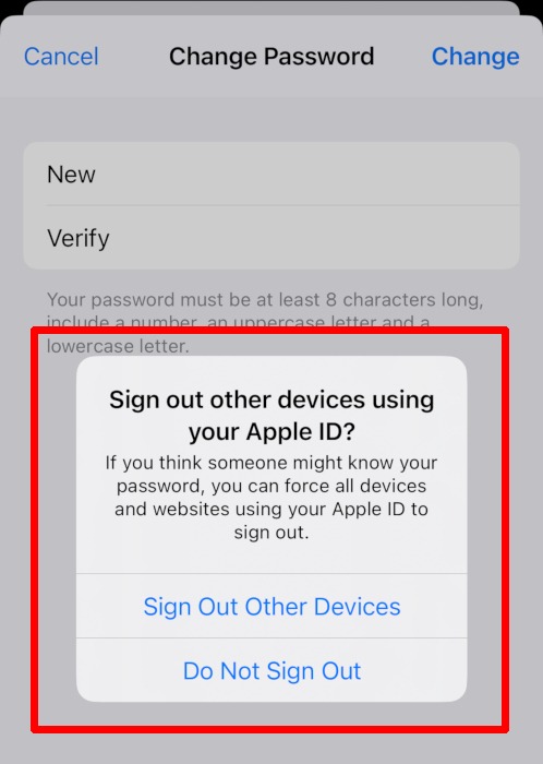 Change Apple Id Password Prompt