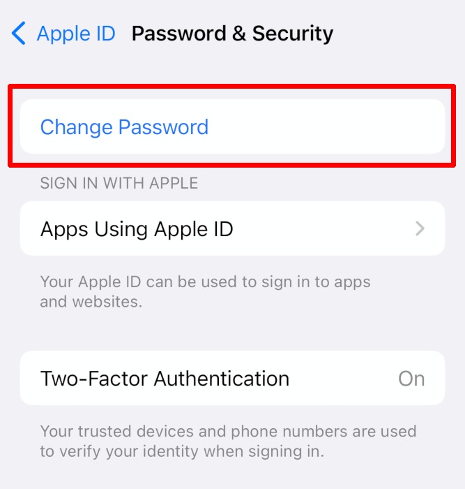 Change Apple Id Password