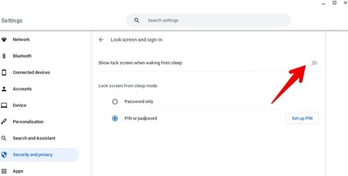 Chromebook Lock Screen Wake Up Sleep