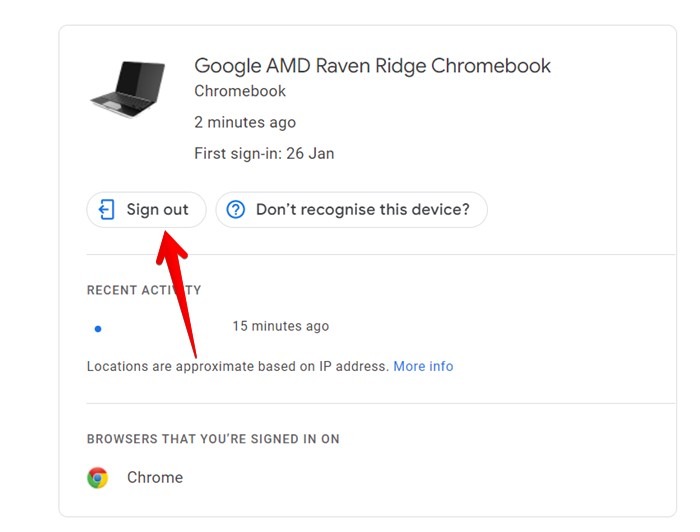 Chromebook Manage Device Remotely Sign Out