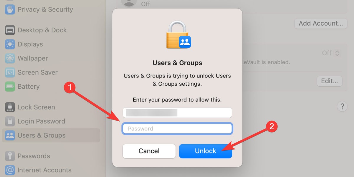 Confirming Adding A New Account On Macos