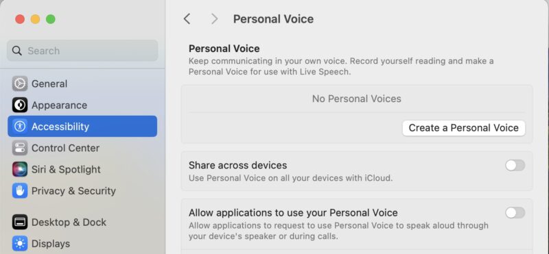 Creating A Personal Voice In Mac