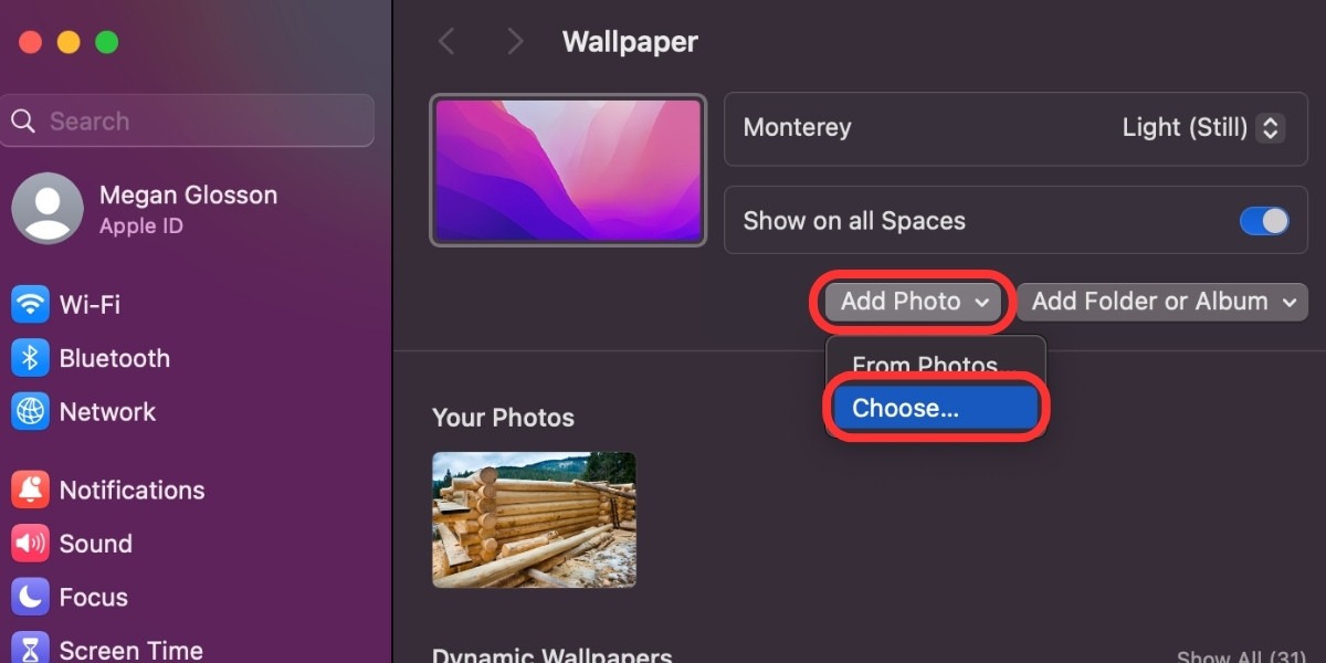 Customize Mac Desktop Wallpaper Photo Choose