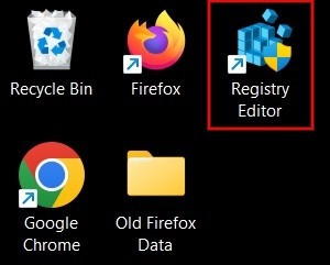 Desktop Shortcut Registry Editor Windows