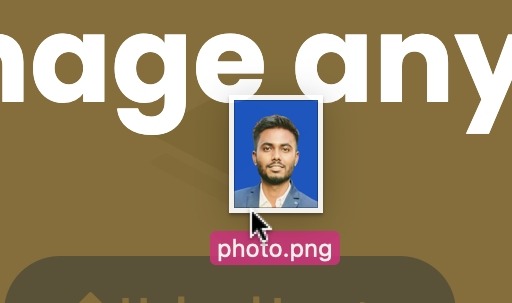 Dragging And Dropping An Image On Remove Bg Website In A Mac