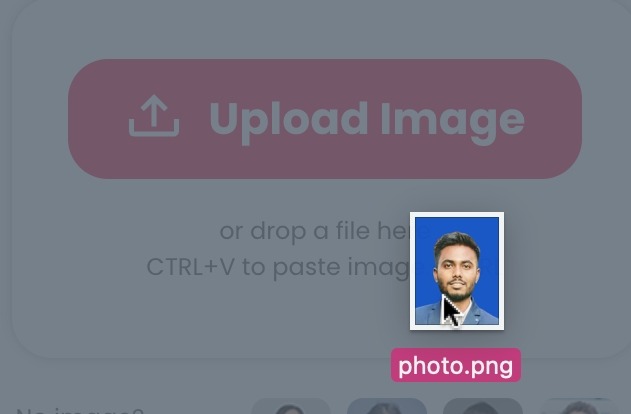 Dropping A Passport Picture On Cutout Pro Website In A Mac