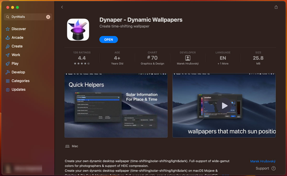 Dynamic Wallpapers Downloading Dynaper On Mac