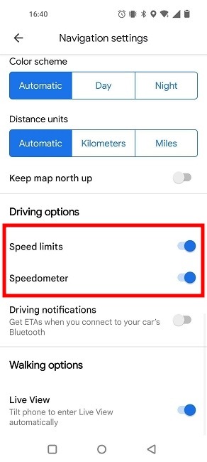 Enable Speed Limit Google Maps Mobile Turn On Feature