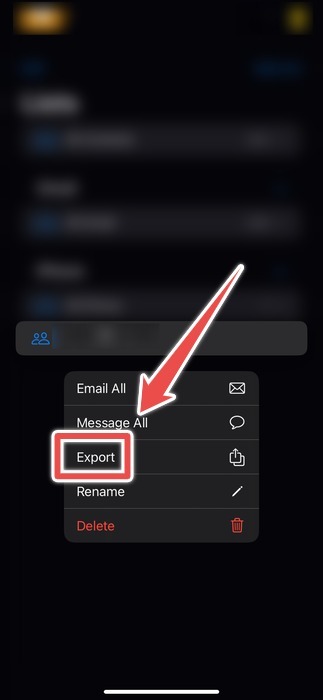 Exporting A List On Contacts On Iphone