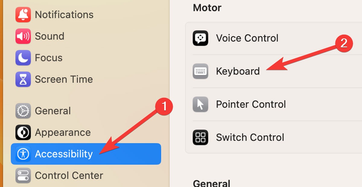 Finding Keyboard Options Through Accessibility On Macos