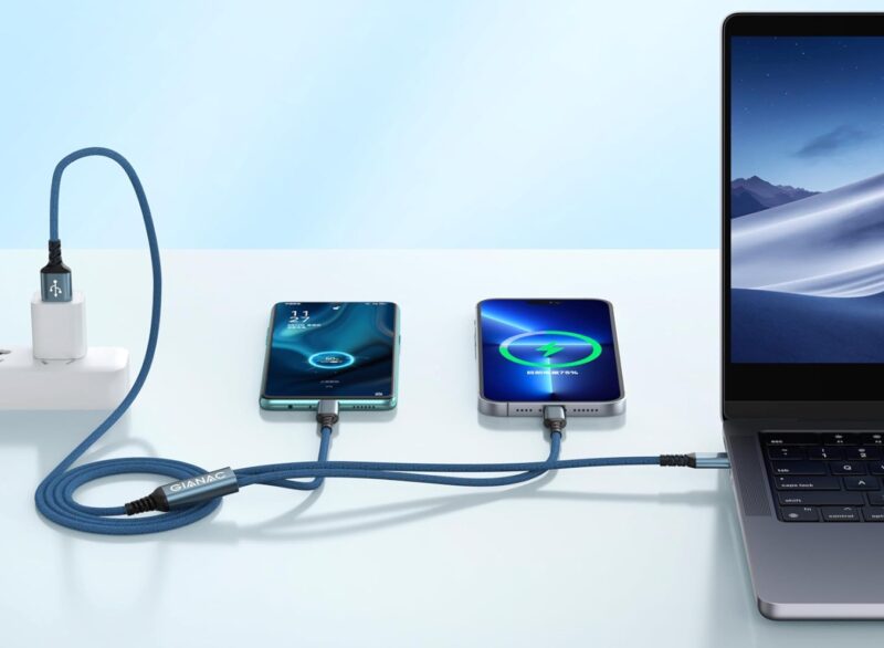 Gianac 3 In 1 Universal Charging Cable, mobile devices and laptops