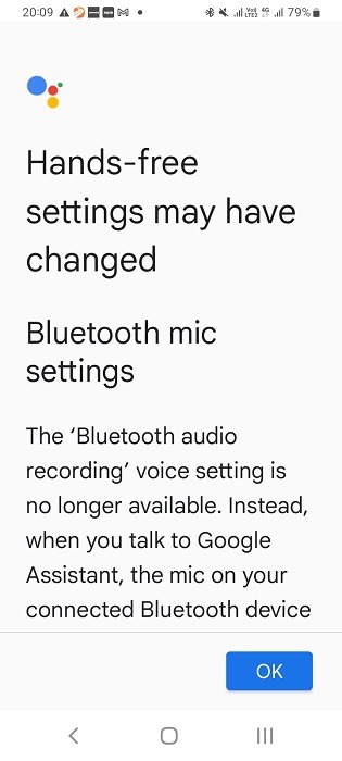 Google Assistant's Bluetooth Mic settings explained, and how hands-free mode works.