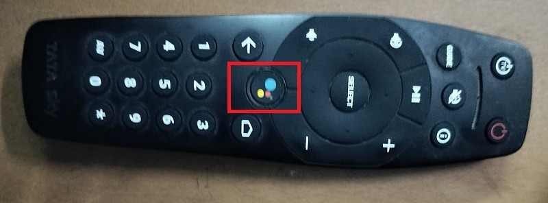 Press Google Assistant button on an Android TV remote
