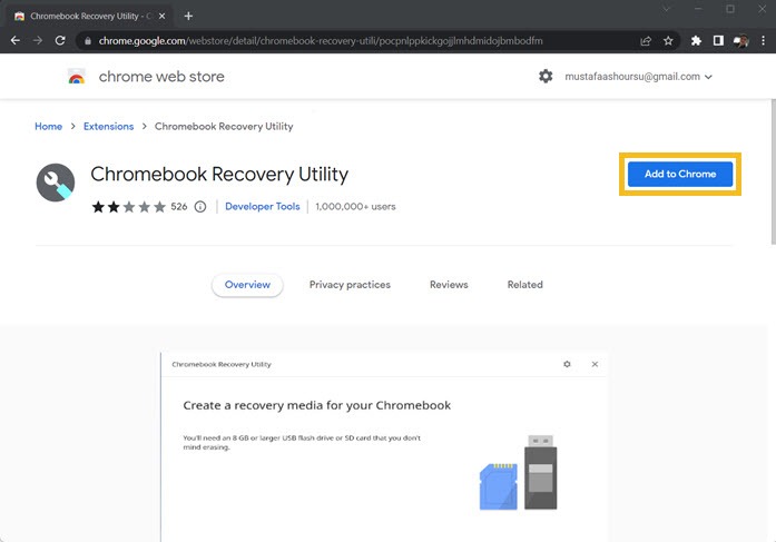 Google Chorme Recovery Utility Install