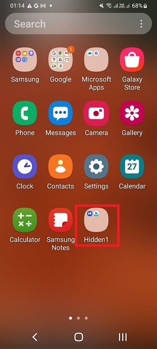 Created folders for select Android apps visible in Android homescreen.