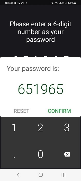 Dialer Lock app set password.