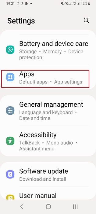 All app settings in Android phone Settings area. 