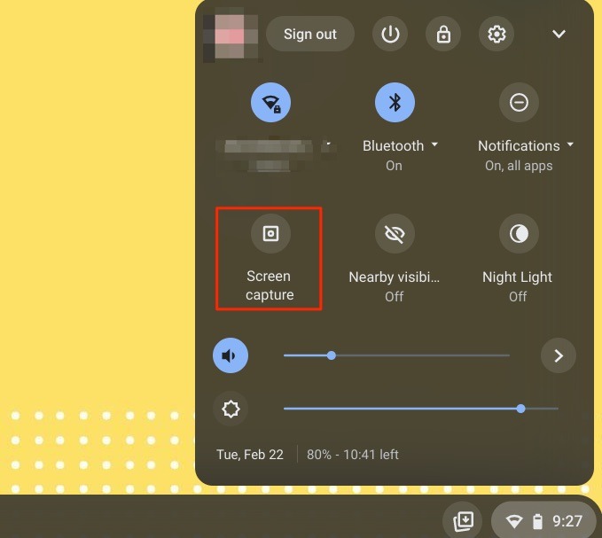 How Record Screen Chromebook Menu