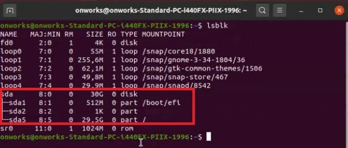 Find your list of disks in Linux using lsblk.