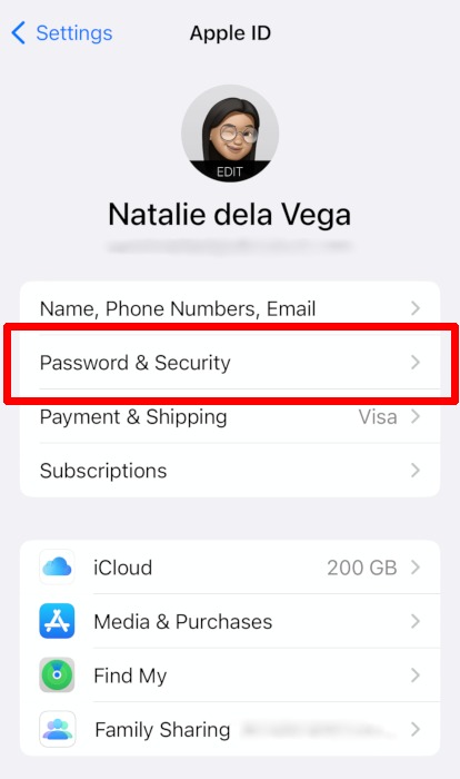 Ios Settings Apple Id Password