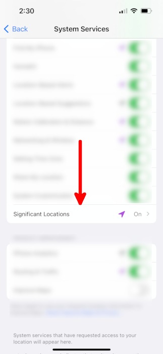 Ios Settings Privacy And Security Location Services System Services 1