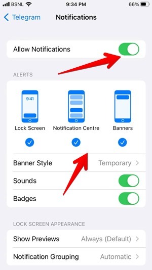 Iphone App Notifications Enable