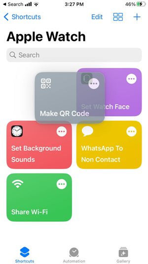 Iphone Apple Watch Shortcuts Reorder