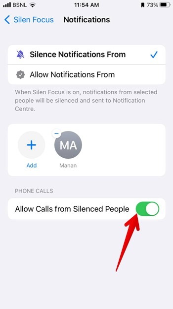 Iphone Focus Silence Calls