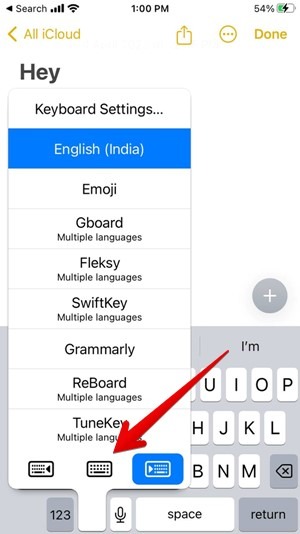 Iphone Keyboard One Hand Disable