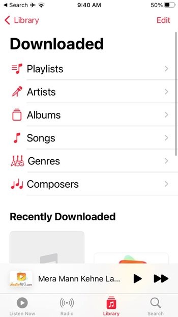 Iphone Music Library Downloaded