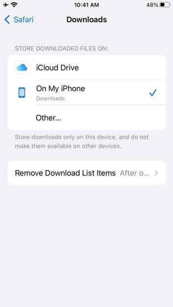 Iphone Safari Downloads Change Location