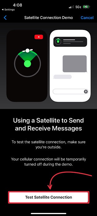 Iphone Sos Test Satellite Connection