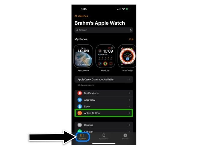 Iphone Watch App My Watch Tab