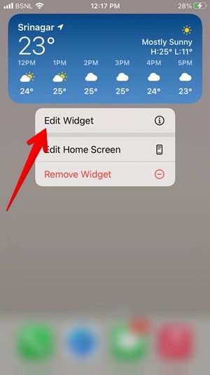 Iphone Weather Widget Edit