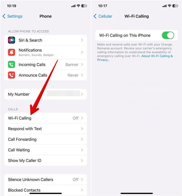 Iphone Wifi Calling Turn Off From Phone