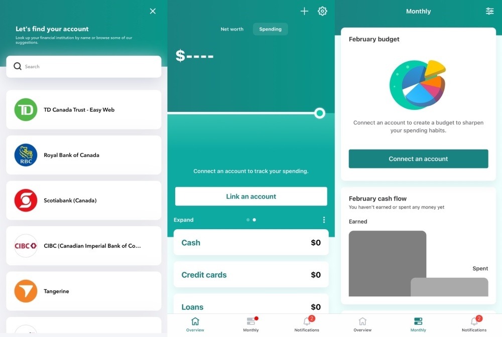 Mint app interface overview.