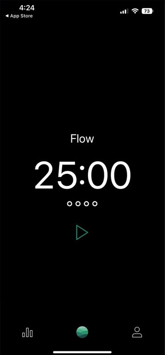Pomodoro Timer App Flow Timer Start Page