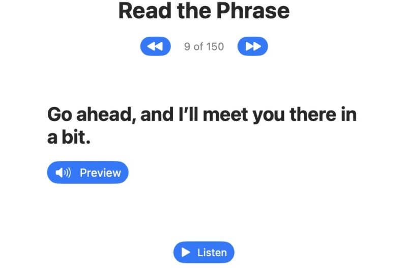 Preview And Listen Buttons On Personal Voice