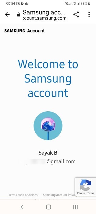 Welcome to your Samsung account on the Samsung Wallet app. 