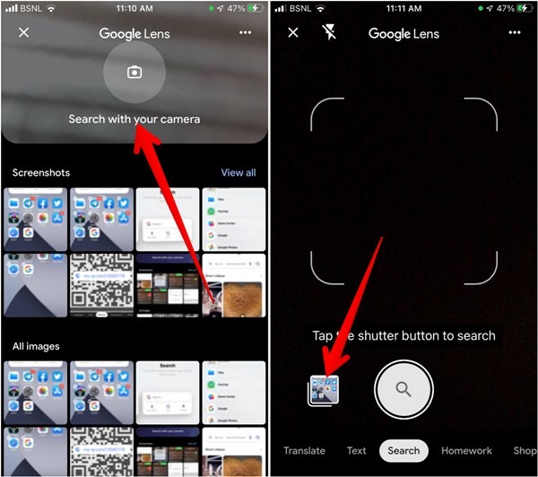 Scan Qr Code Screenshot Image Iphone Google Lens Widget Camera